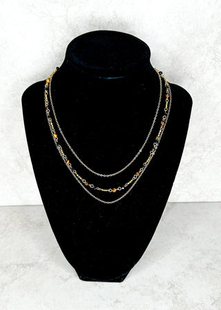 Beaded Triple Layer Necklace