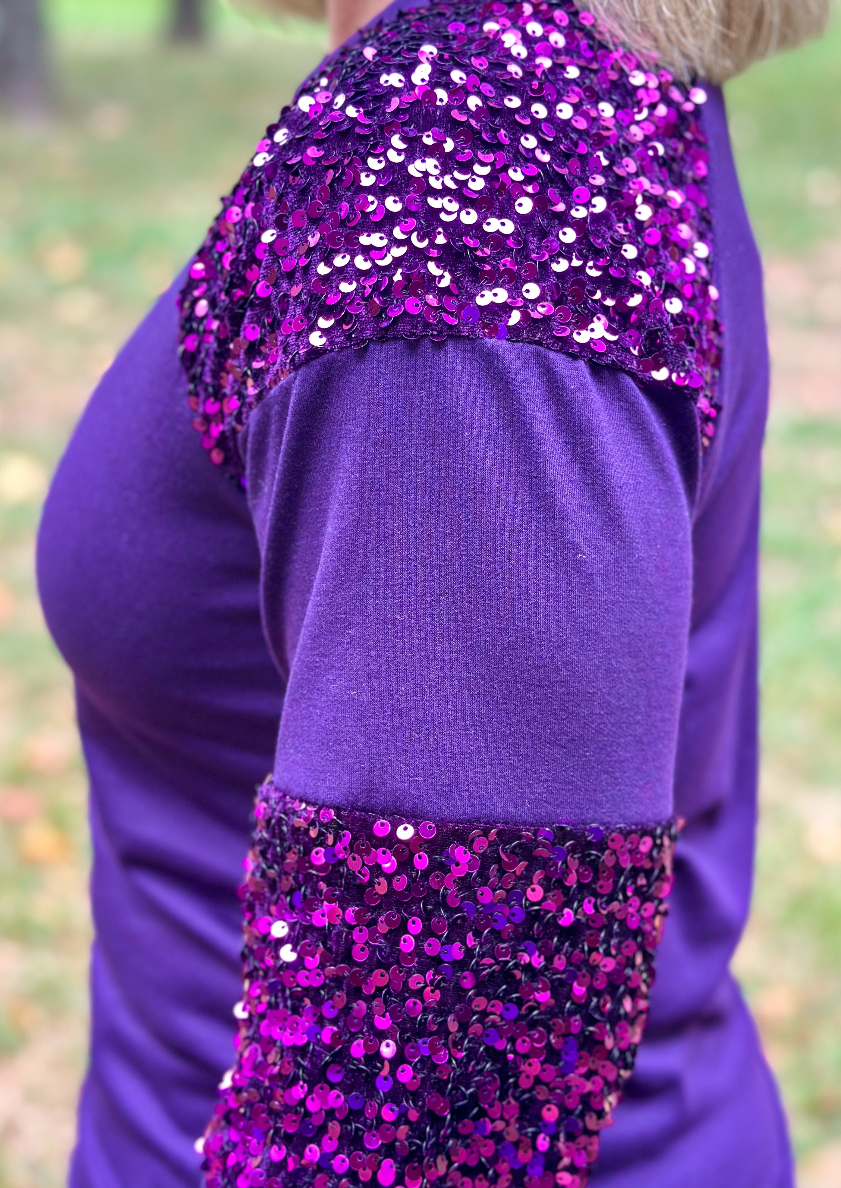 Sequin Long Sleeve - Purple