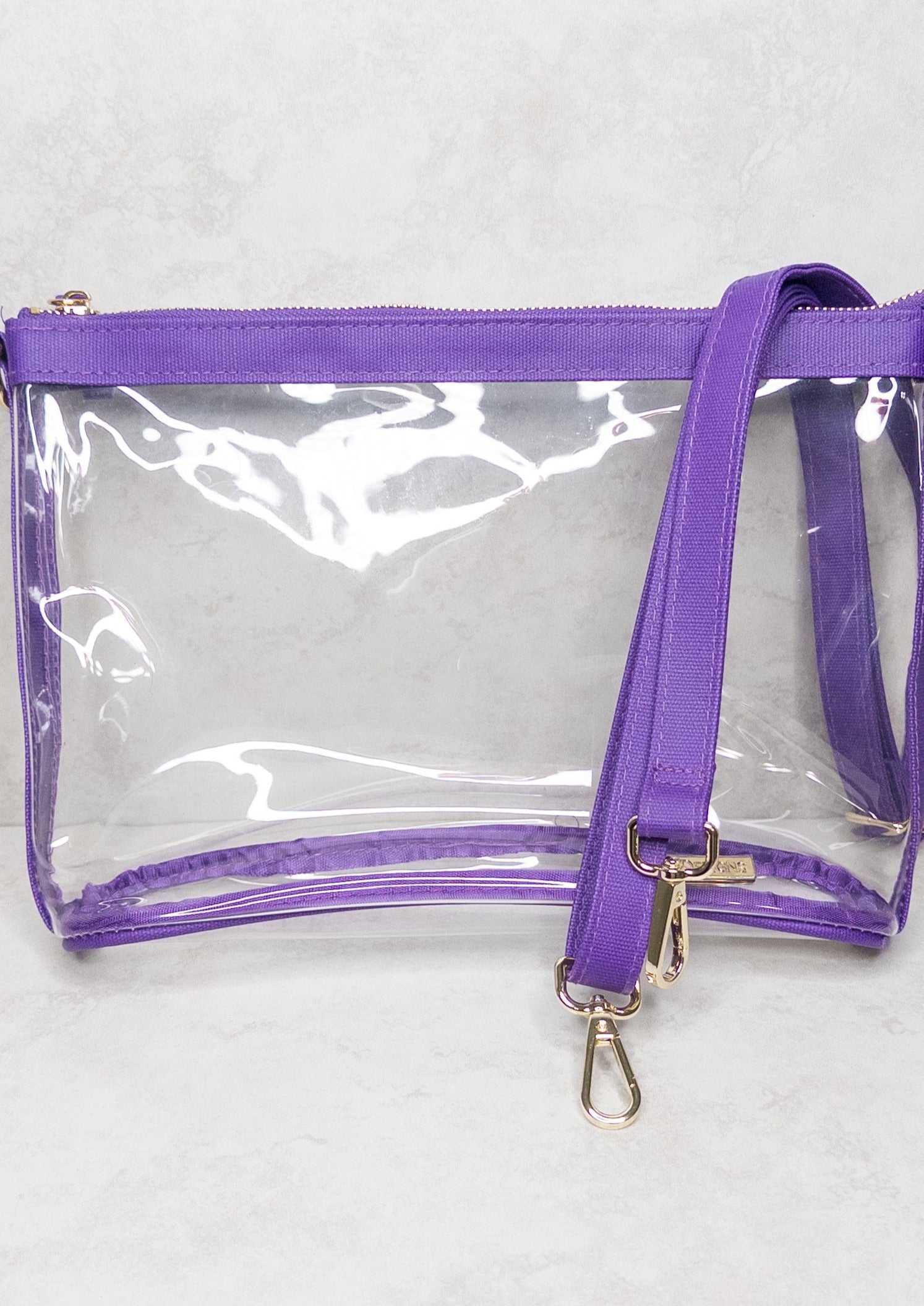 Clear Crossbody Bag - Purple