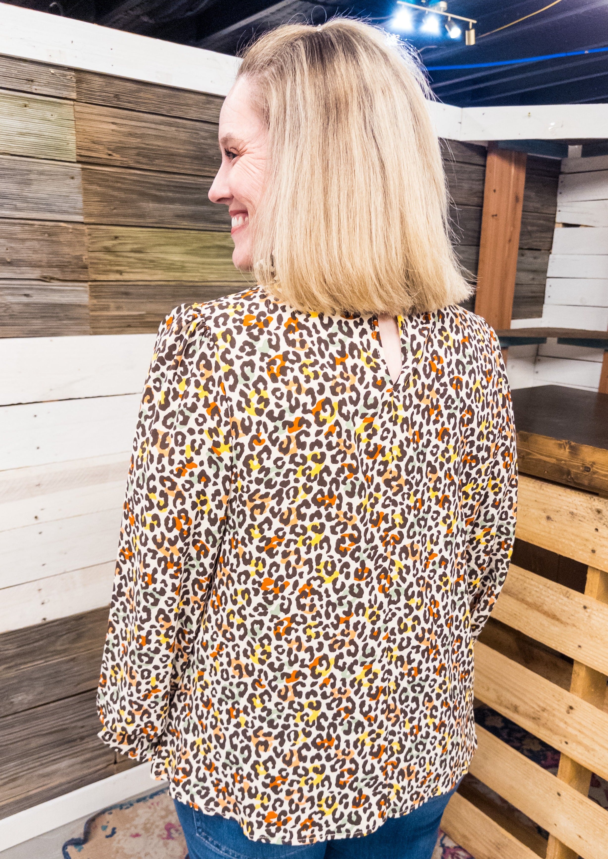 Fall Leopard Long Sleeve Top