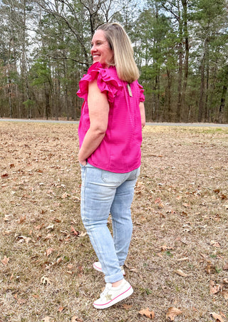 Judy Blue light blue stretchy denim joggers with button and zipper front closure, cuffs can be rolled or unrolled, drawstring waist, front and back pockets