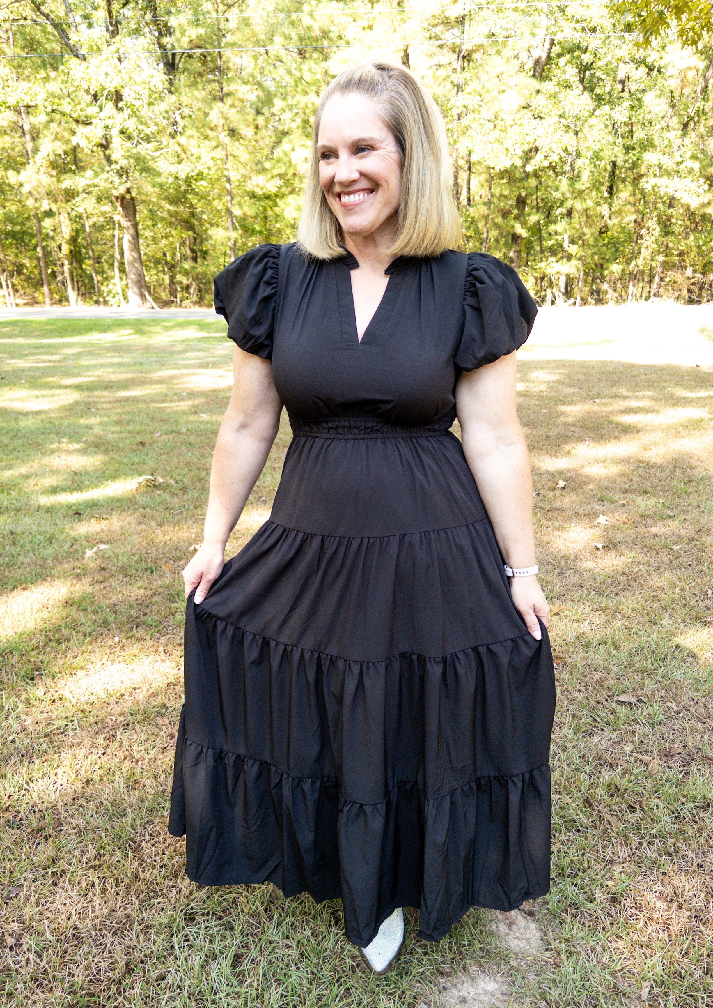 Tiered Maxi Dress - Black