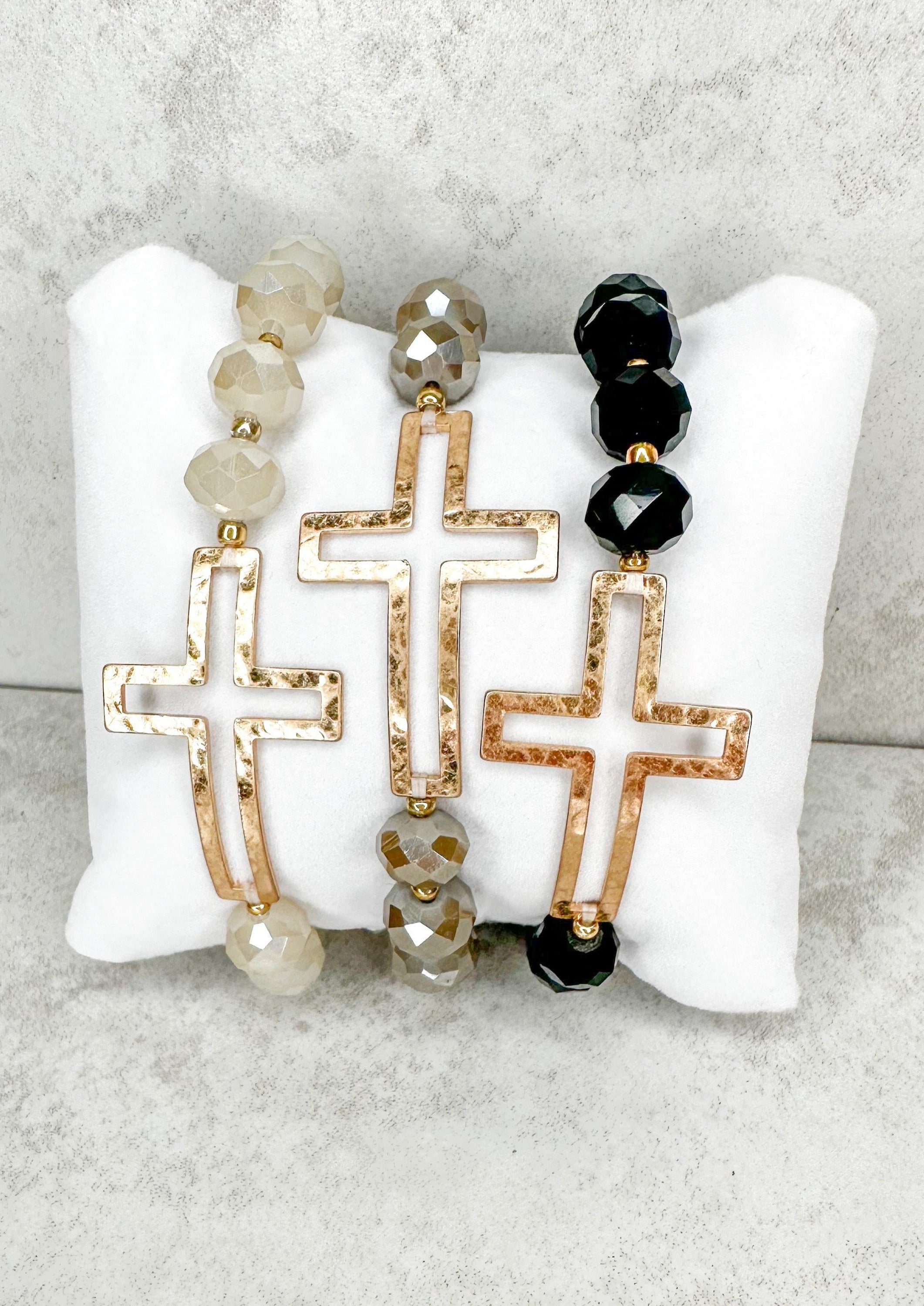 Beaded Cross Bracelet