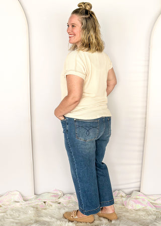 Vintage wide leg crop Judy Blue Jeans