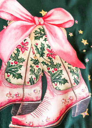 close up of holiday boots graphic