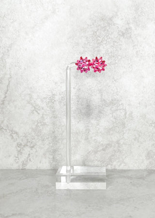 Light Pink Bow Post Back Earrings