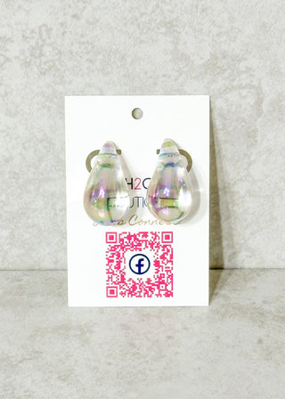 Iridescent Tear Drop Earrings