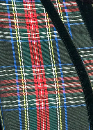 close up of plaid fabric detail