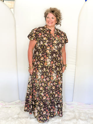 Chocolate Tiered Maxi Dress