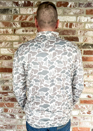 Men's performance 1/4 Zip in classic Deer camo