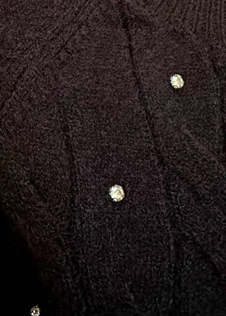 close up of black sweater detail