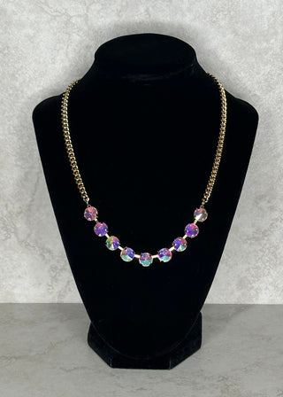 Iridescent Round Gemstone Necklace