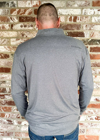 Men's Performance Quarter Zip in Dark Heather Gray