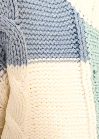 close up of sweater detail