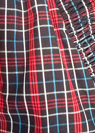 close up of plaid fabric