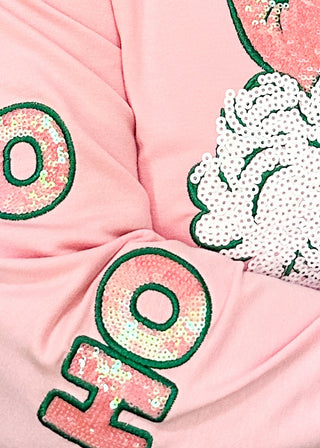 close up of sequin detail