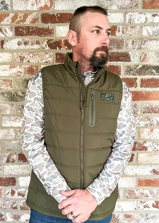 Men's Burlebo Zip up Puffer Vest with pockets