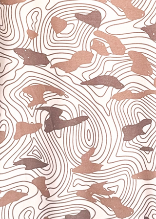 close up of camo patterned men's performance hoodie