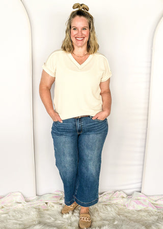 Vintage wide leg crop Judy Blue Jeans