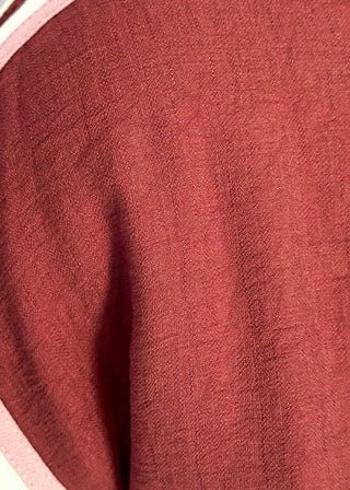 Close up of brick red top texture