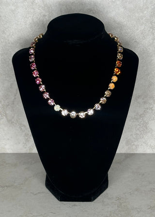 Gemstone necklace in desert sunset colors