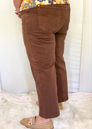 Judy Blue Wide Leg Crop - Maple