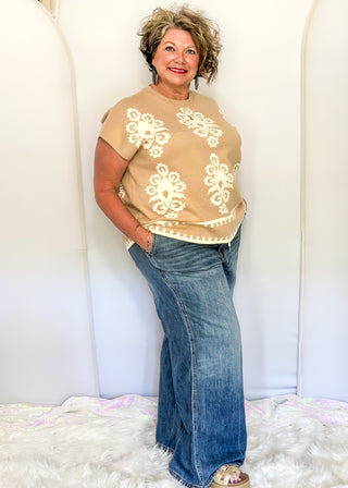 wide-leg Judy Blue denim palazzo pants with drawstring waist.