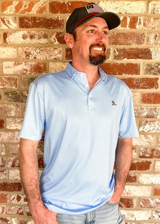 geometric patterned men's polo shirt