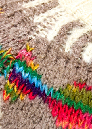 close up of sweater fabric