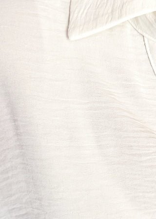 White collared top with v-neckline 