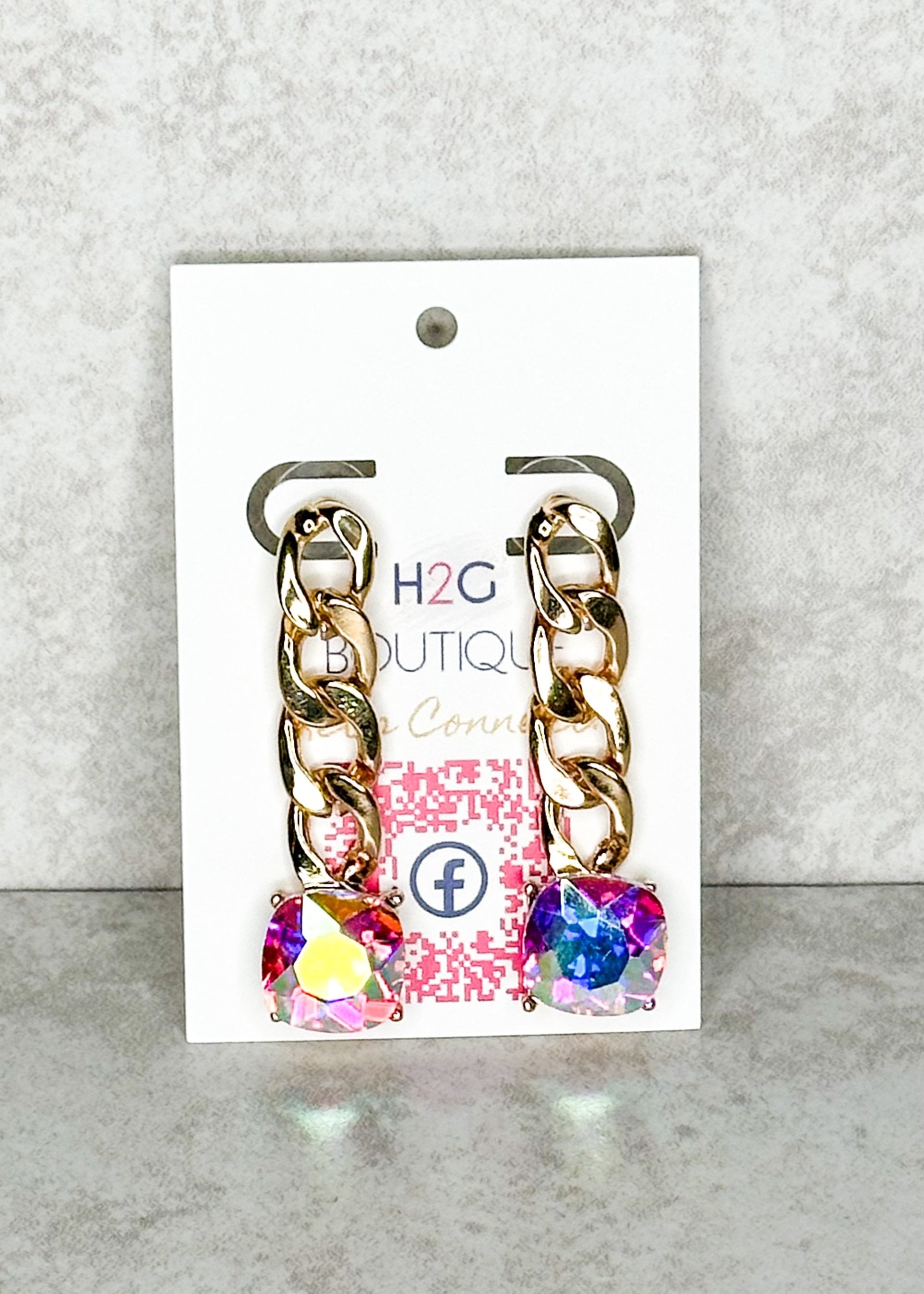 Rhinestone Rope Dangle Earring