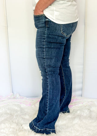 side view of denim Trouser jeans.