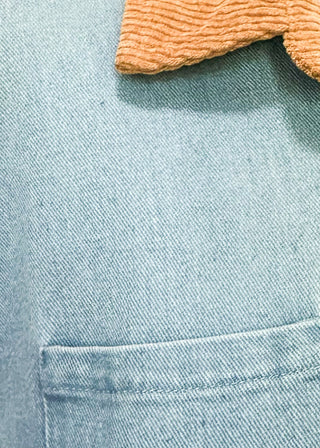 close up of denim fabric