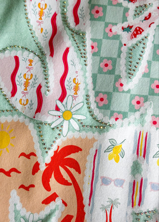 Close up of Summer Rhinestone Graphic Tee