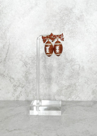 Football Drop Earrings - Post Back
