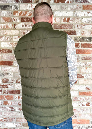Men's Burlebo Zip up Puffer Vest with pockets