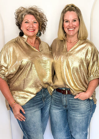 Shimmer Top - Champagne