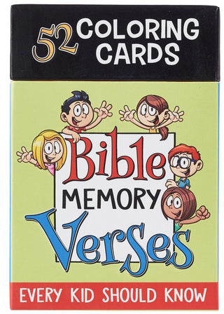 Coloring cards with Bible memory verses