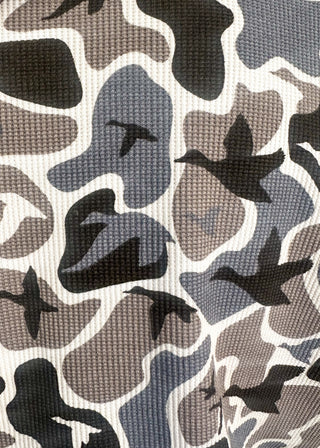 Close up of Burlebo thermal hoodie fabric