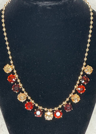 close up of Shades of Brown Gemstone Necklace