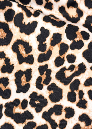 Close up of leopard print shorts