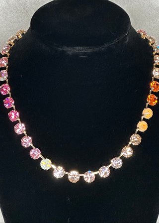 close up of gemstone necklace