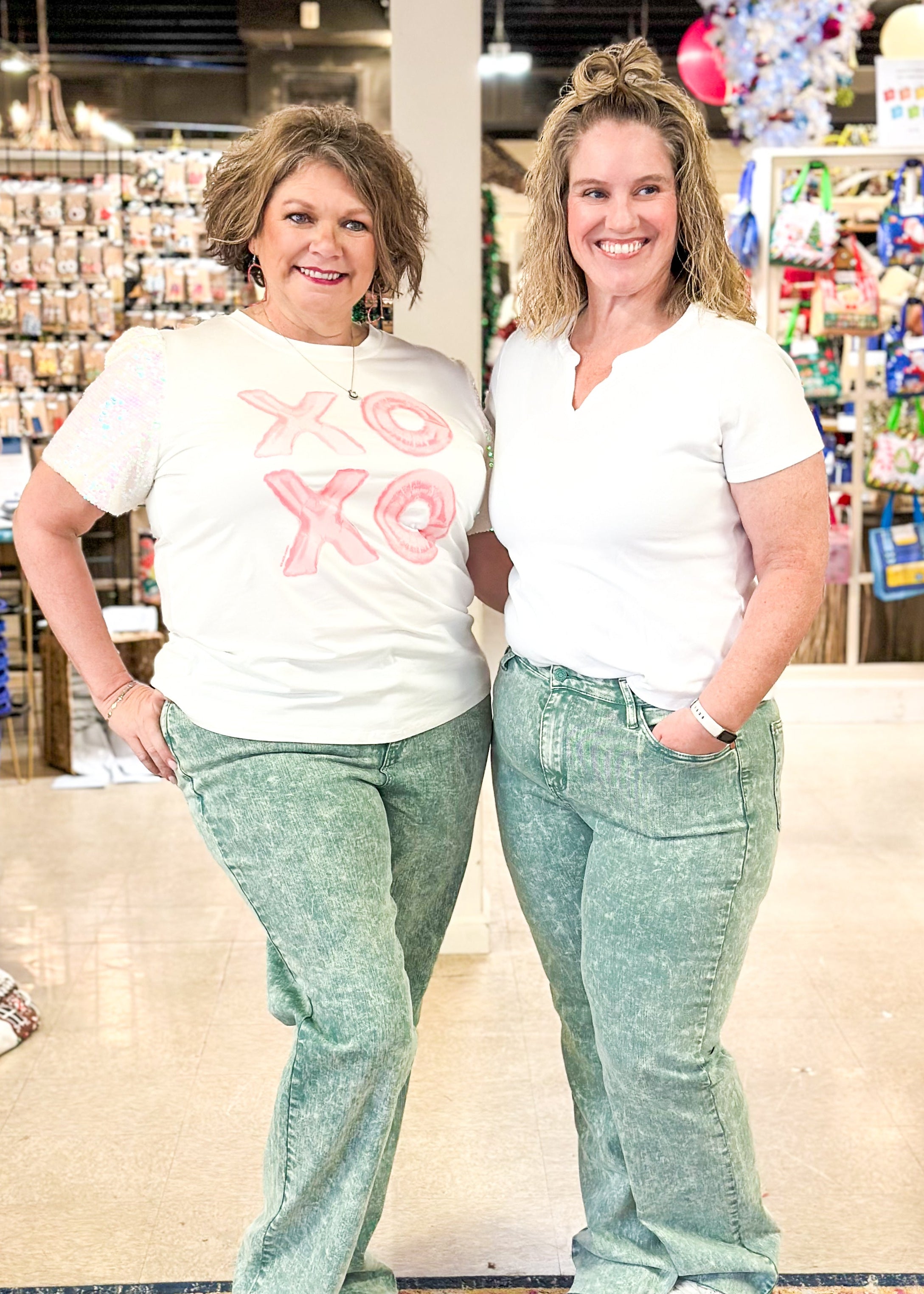 judy blue high waist sea green acid wash dad jeans with front and back pockets, zipper and button closure, unfinished hem to cut to length