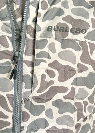 close up of Burlebo camo jacket