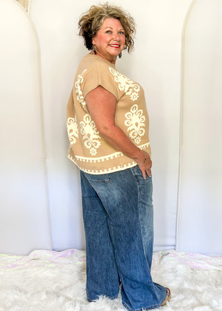 wide-leg Judy Blue denim palazzo pants with drawstring waist.