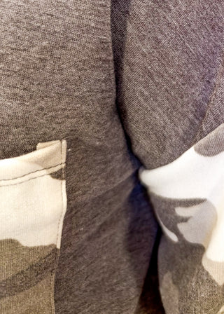 close up of camo shirt pattern