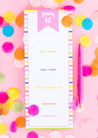 Taylor Elliott Grocery List Pad - magnet on back - 100 sheets