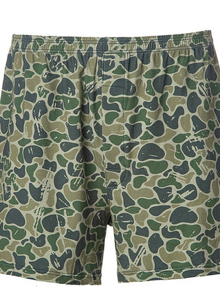 Stock photo of men's camo boxer shorts