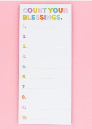 Taylor Elliott "Count Your Blessings" List Pad - magnet on back - 50 sheets