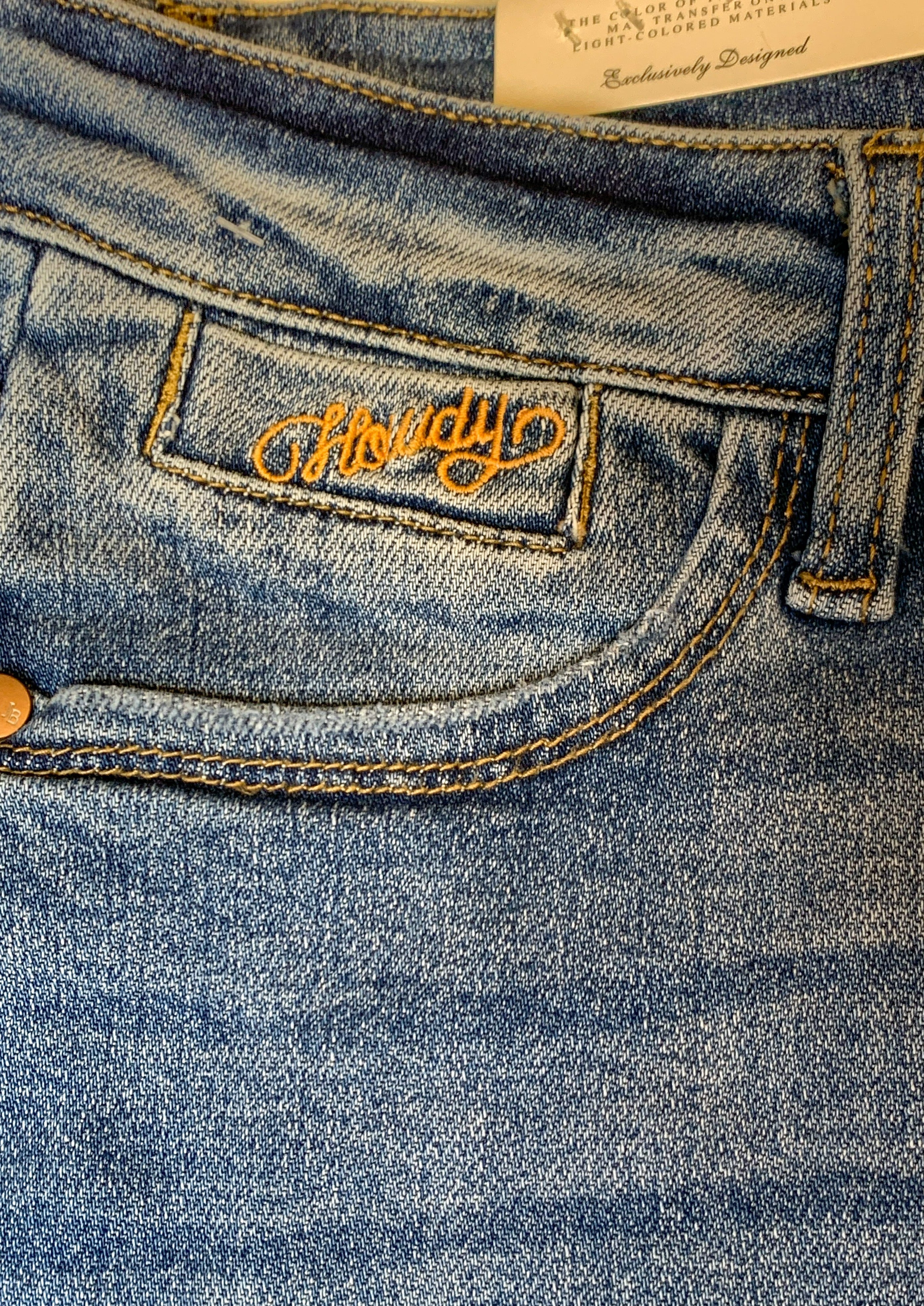 Judy Blue Howdy Cropped Boyfriend Jeans w/Side Seam Stitch